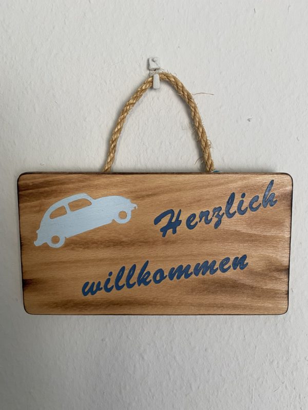 Türschild "Käfer" blau